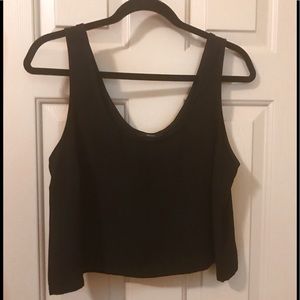 Forever 21 Black Boxy Crop Top